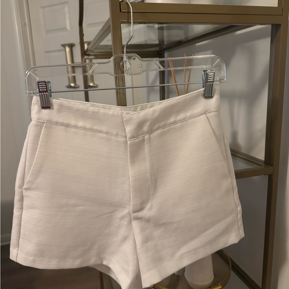 Glam White Shorts